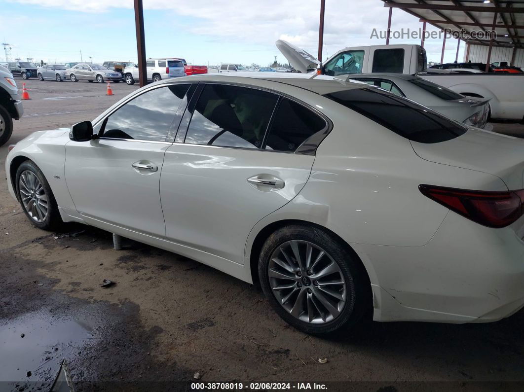 2019 Infiniti Q50 3.0t Luxe White vin: JN1EV7AP8KM514964