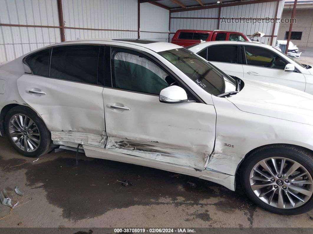 2019 Infiniti Q50 3.0t Luxe White vin: JN1EV7AP8KM514964