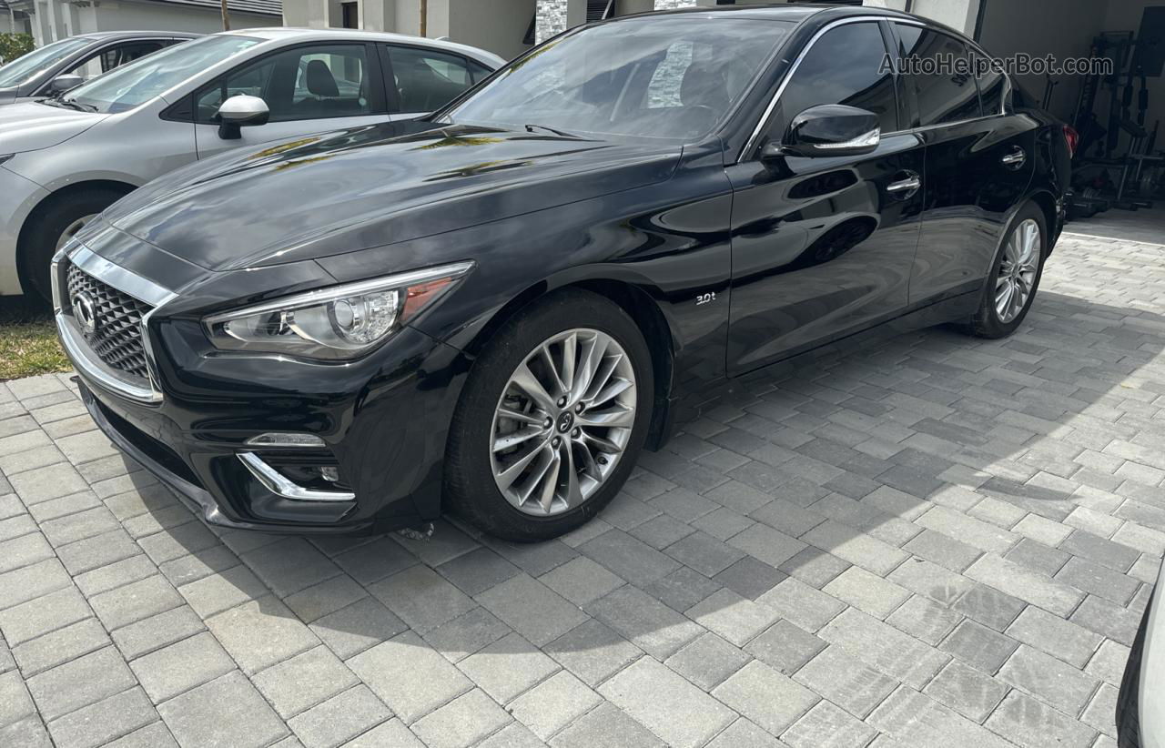 2019 Infiniti Q50 Luxe Black vin: JN1EV7AP8KM515340