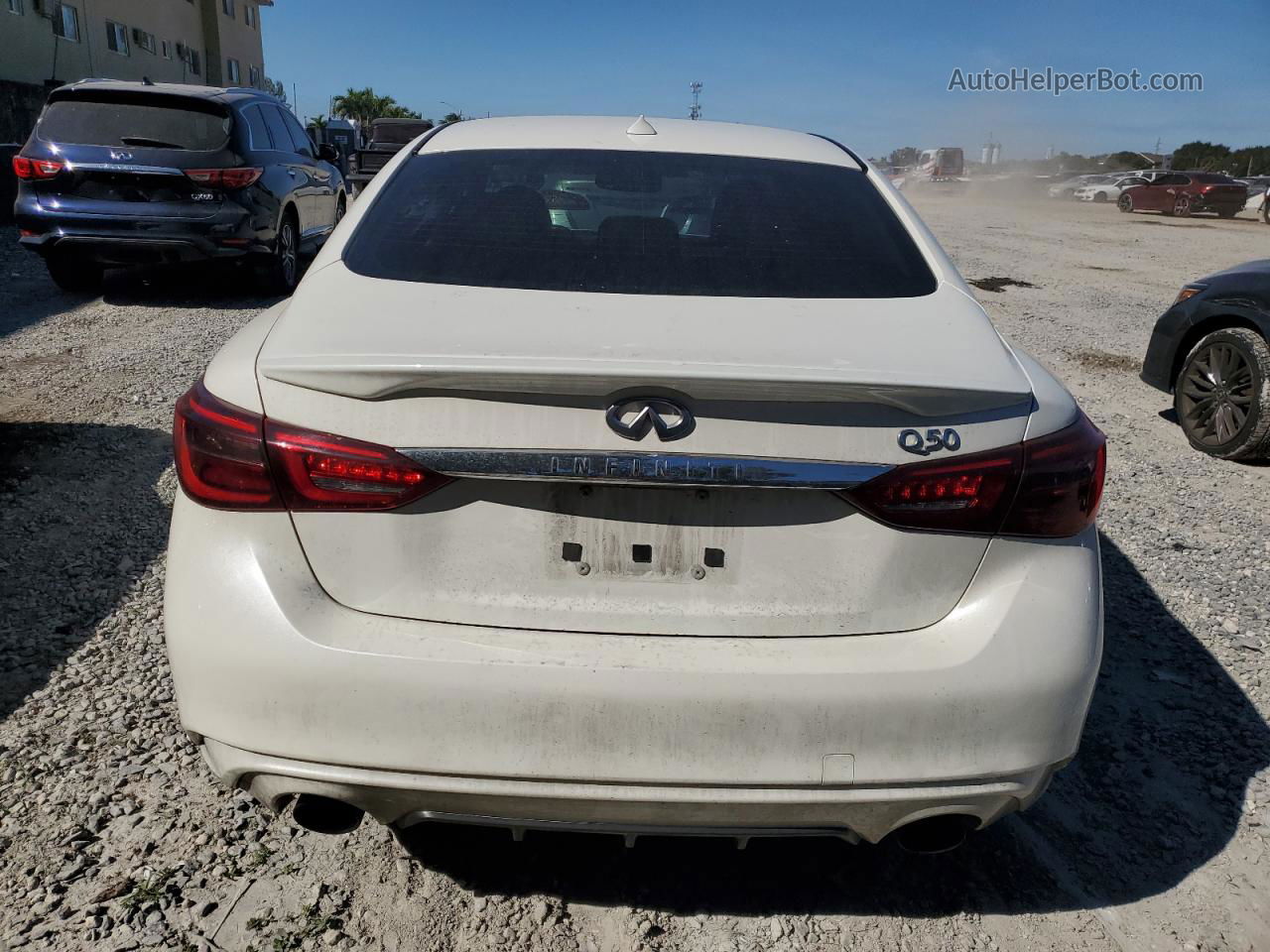 2019 Infiniti Q50 Luxe Белый vin: JN1EV7AP8KM516052