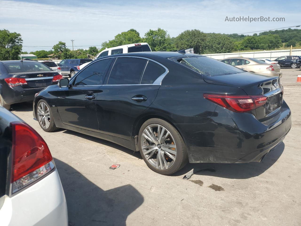 2019 Infiniti Q50 Luxe Black vin: JN1EV7AP8KM518836