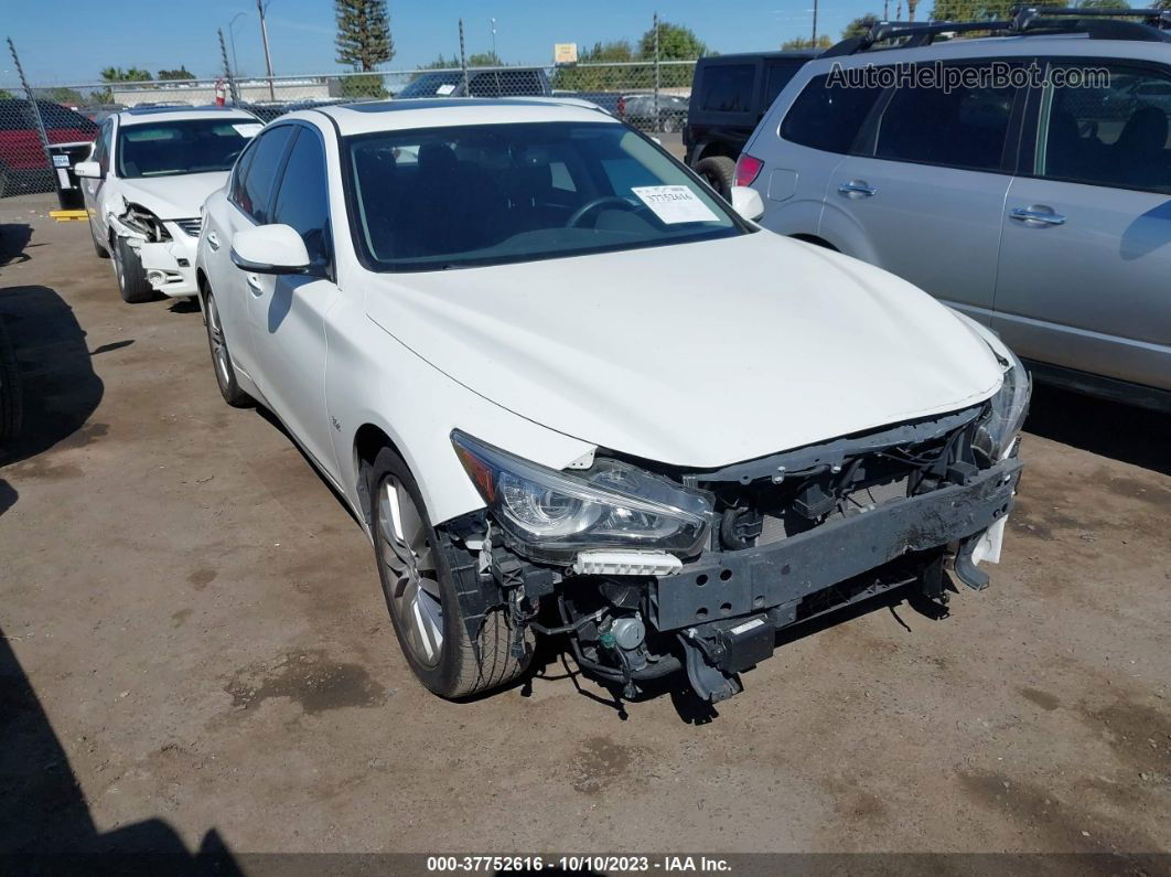 2019 Infiniti Q50 3.0t Luxe White vin: JN1EV7AP8KM519758