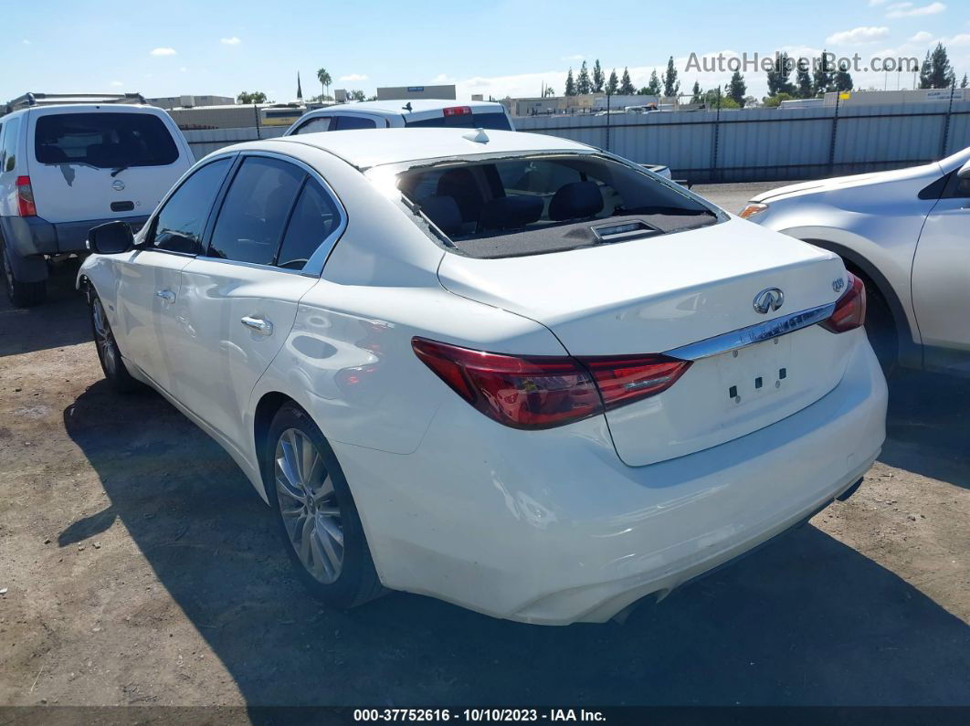 2019 Infiniti Q50 3.0t Luxe Белый vin: JN1EV7AP8KM519758