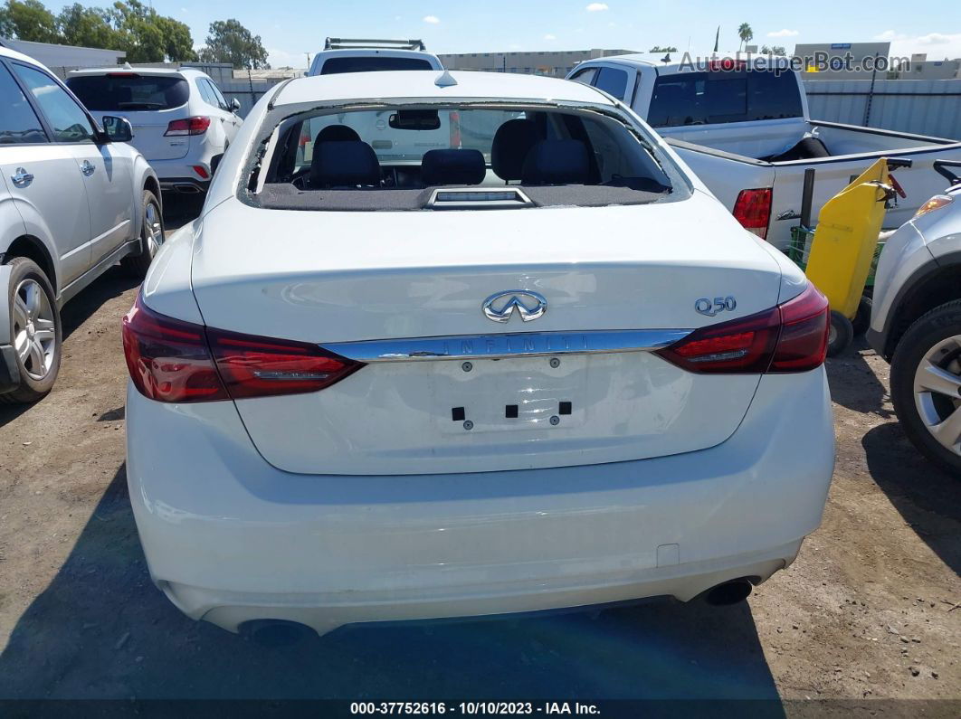 2019 Infiniti Q50 3.0t Luxe White vin: JN1EV7AP8KM519758