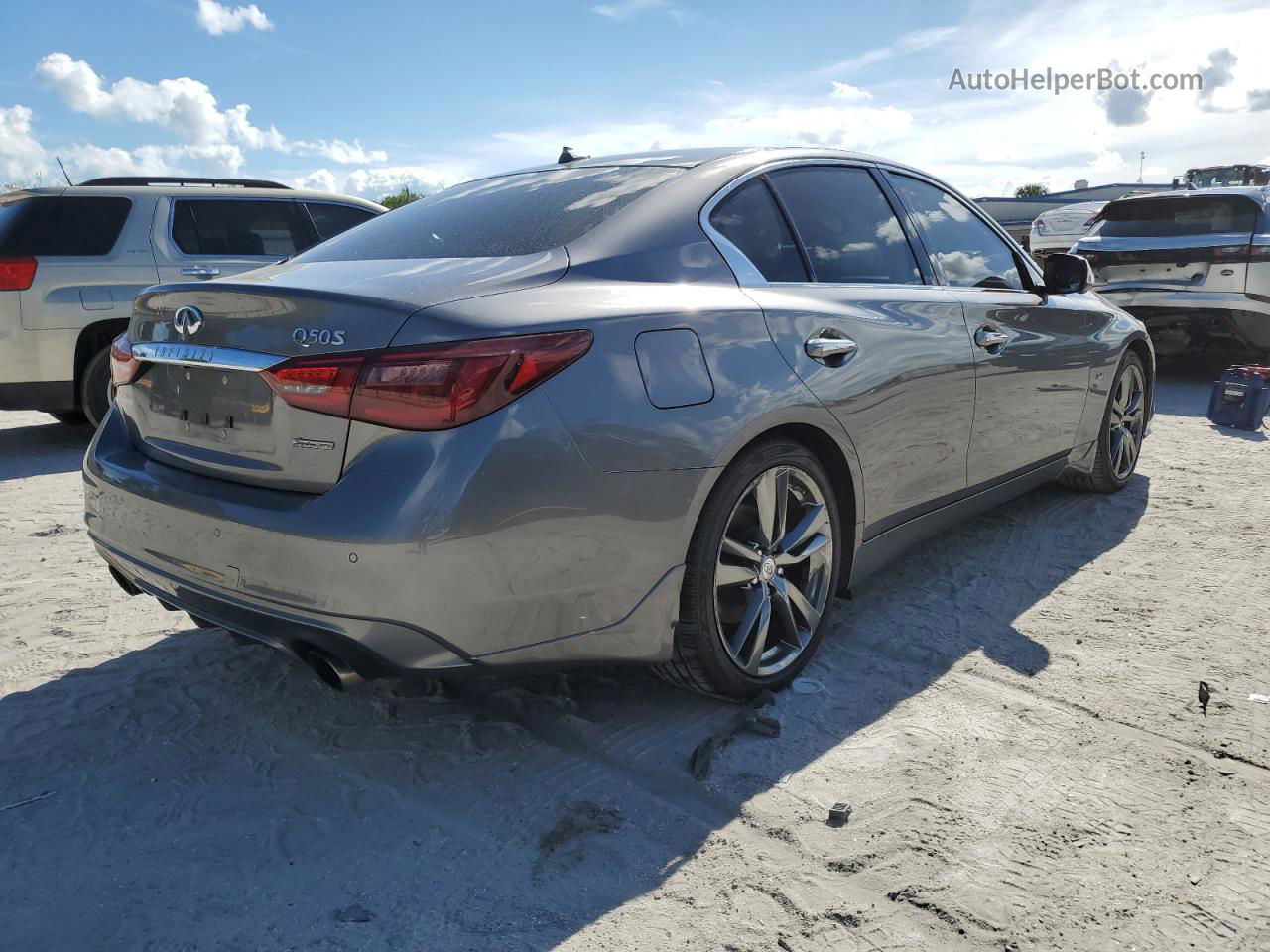 2019 Infiniti Q50 Luxe Gray vin: JN1EV7AP8KM540772