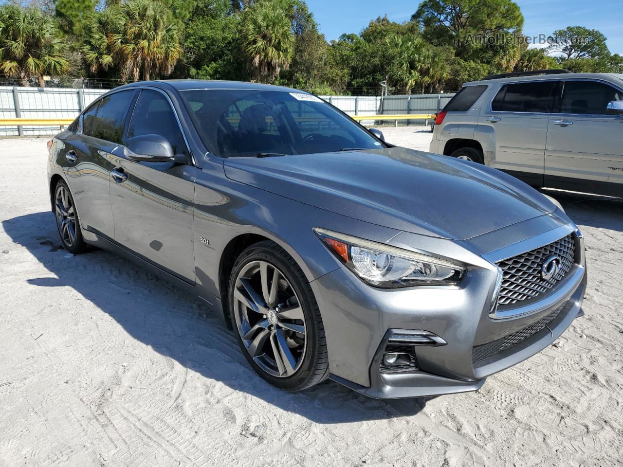 2019 Infiniti Q50 Luxe Gray vin: JN1EV7AP8KM540772