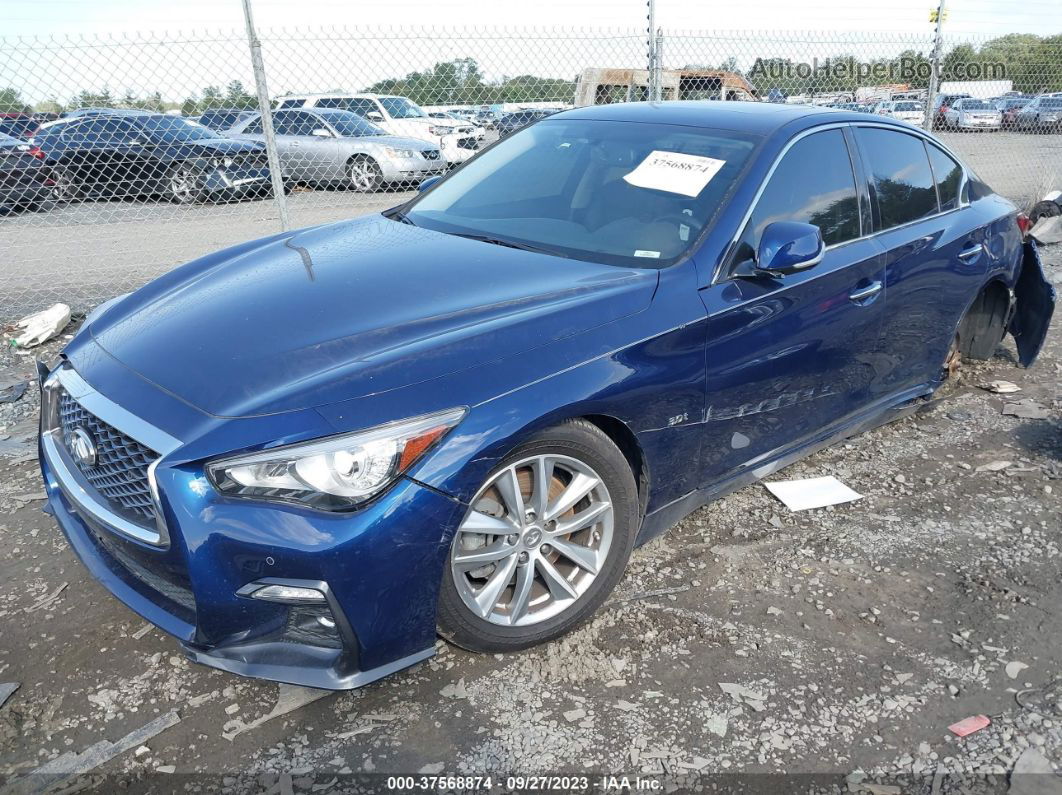 2019 Infiniti Q50 3.0t Signature Edition Синий vin: JN1EV7AP8KM540870