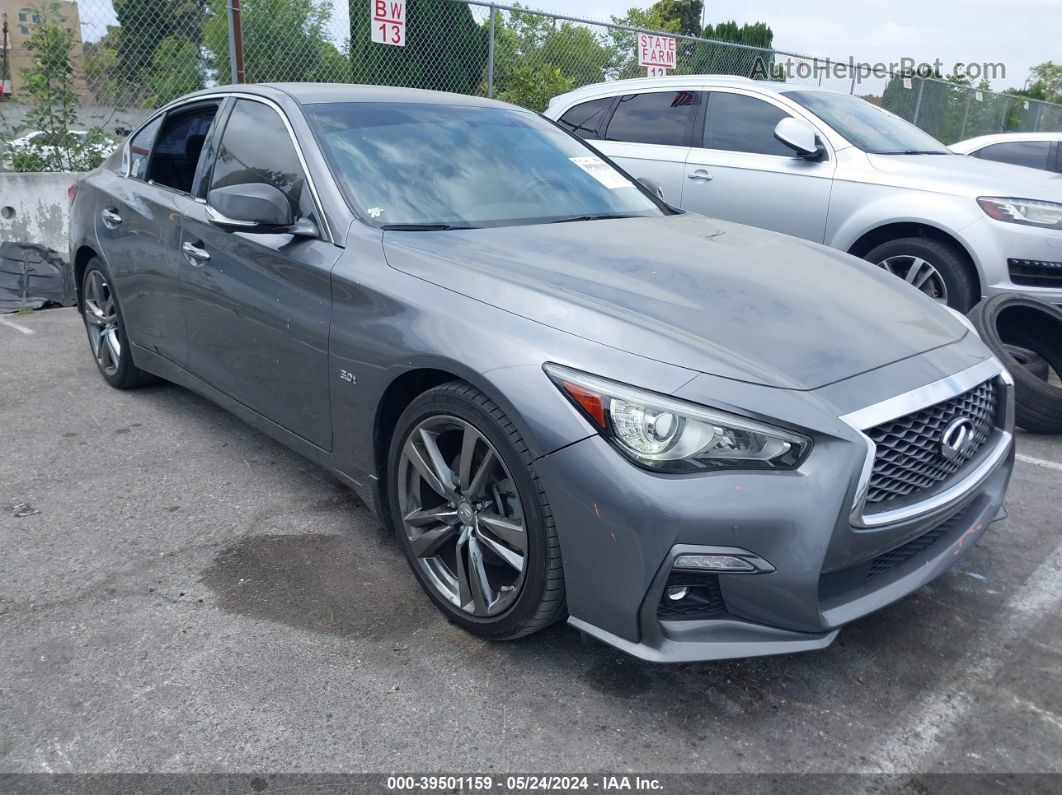 2019 Infiniti Q50 3.0t Signature Edition Gray vin: JN1EV7AP8KM541601