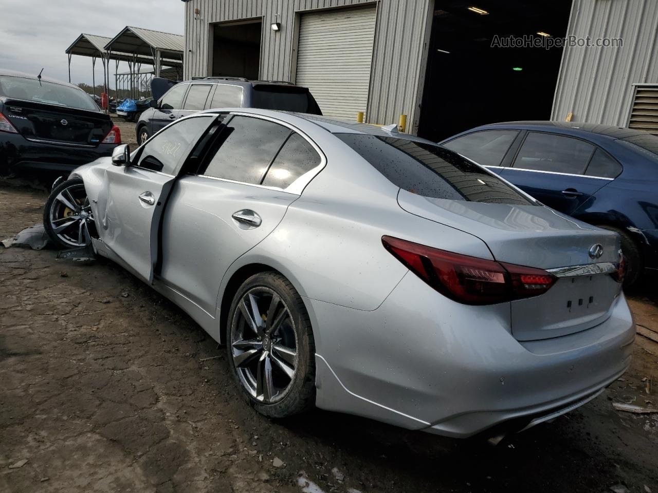 2019 Infiniti Q50 Luxe Silver vin: JN1EV7AP8KM542473