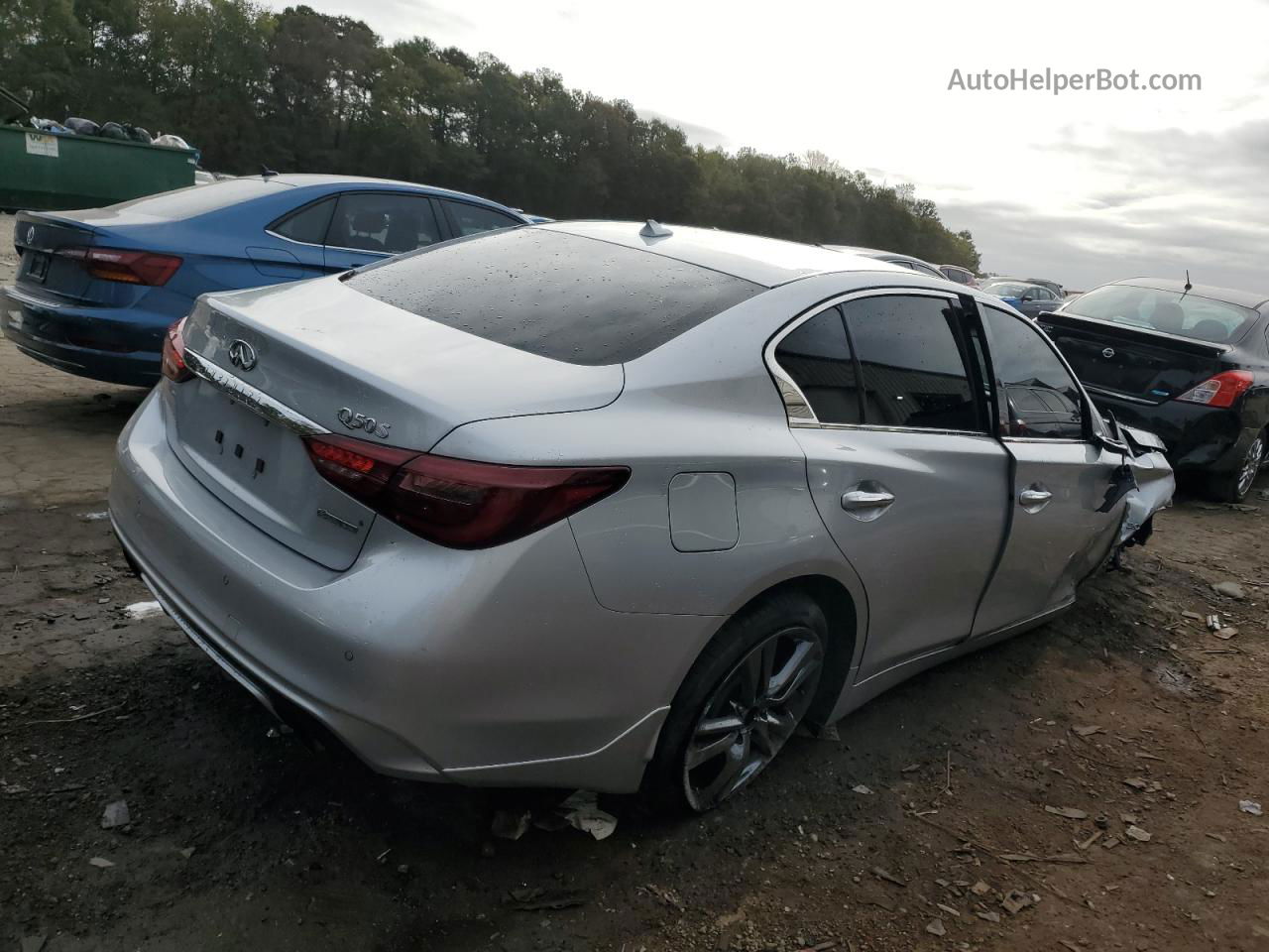 2019 Infiniti Q50 Luxe Silver vin: JN1EV7AP8KM542473