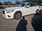 2019 Infiniti Q50 Luxe White vin: JN1EV7AP8KM543171