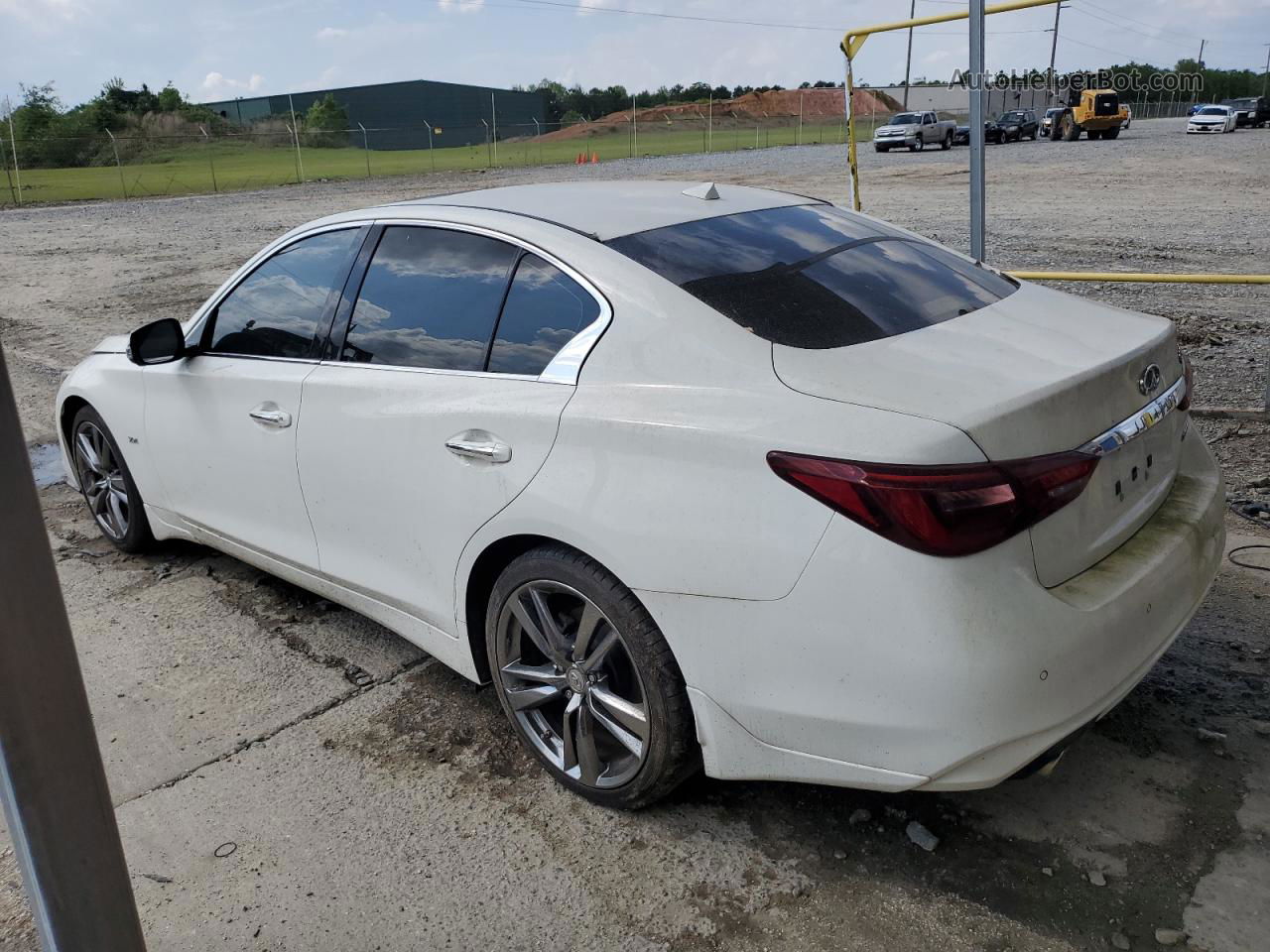 2019 Infiniti Q50 Luxe White vin: JN1EV7AP4KM542096