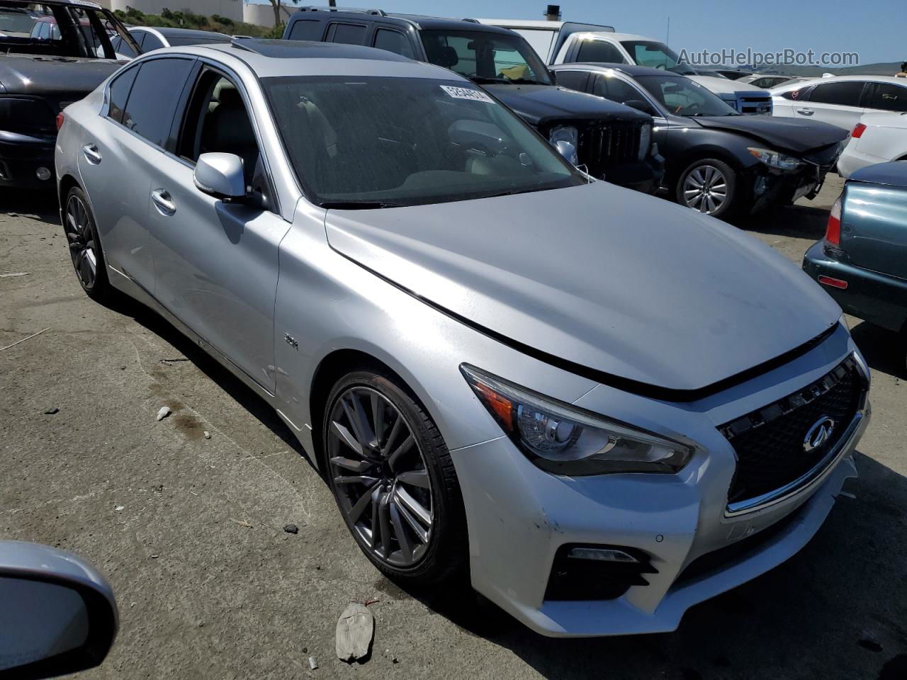 2016 Infiniti Q50 Premium Silver vin: JN1EV7AP9GM303425