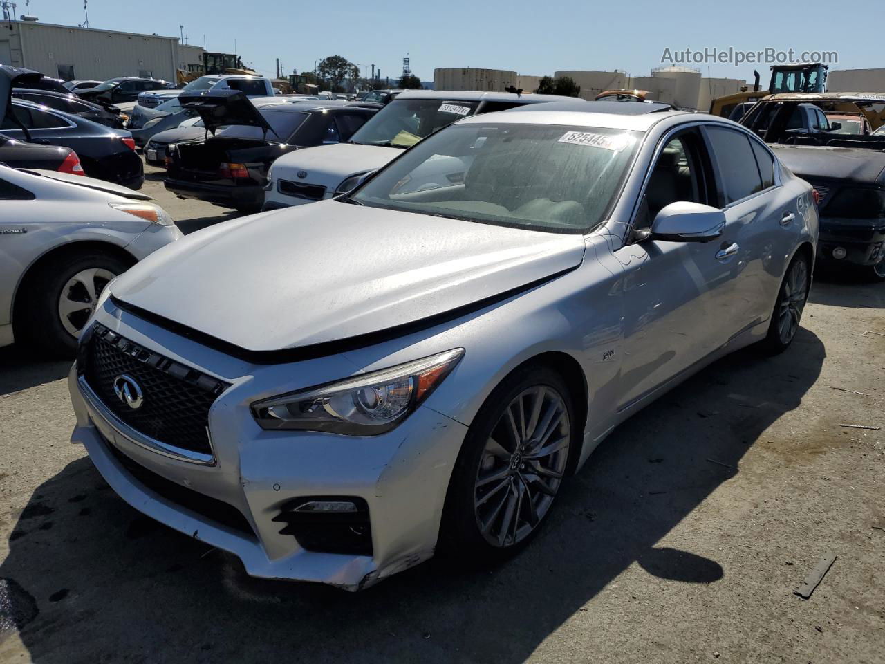 2016 Infiniti Q50 Premium Silver vin: JN1EV7AP9GM303425