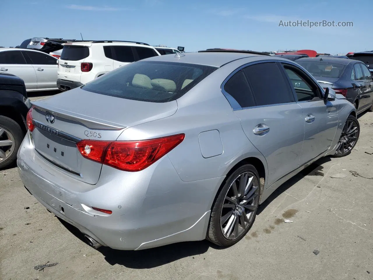 2016 Infiniti Q50 Premium Silver vin: JN1EV7AP9GM303425