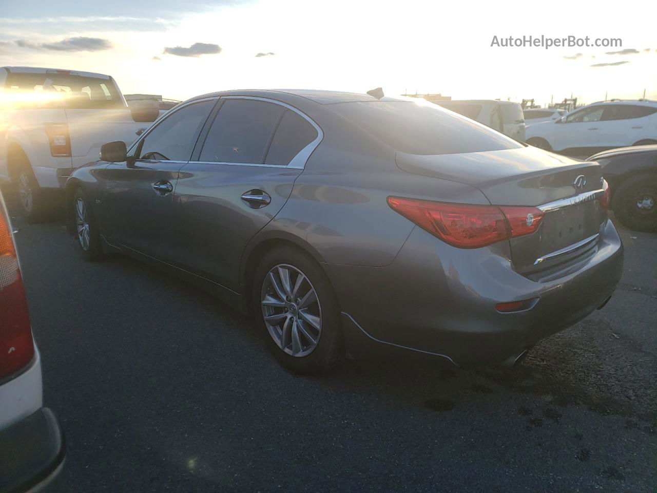 2016 Infiniti Q50 Premium Charcoal vin: JN1EV7AP9GM304428