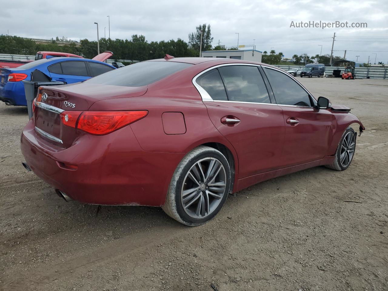 2016 Infiniti Q50 Premium Burgundy vin: JN1EV7AP9GM304719