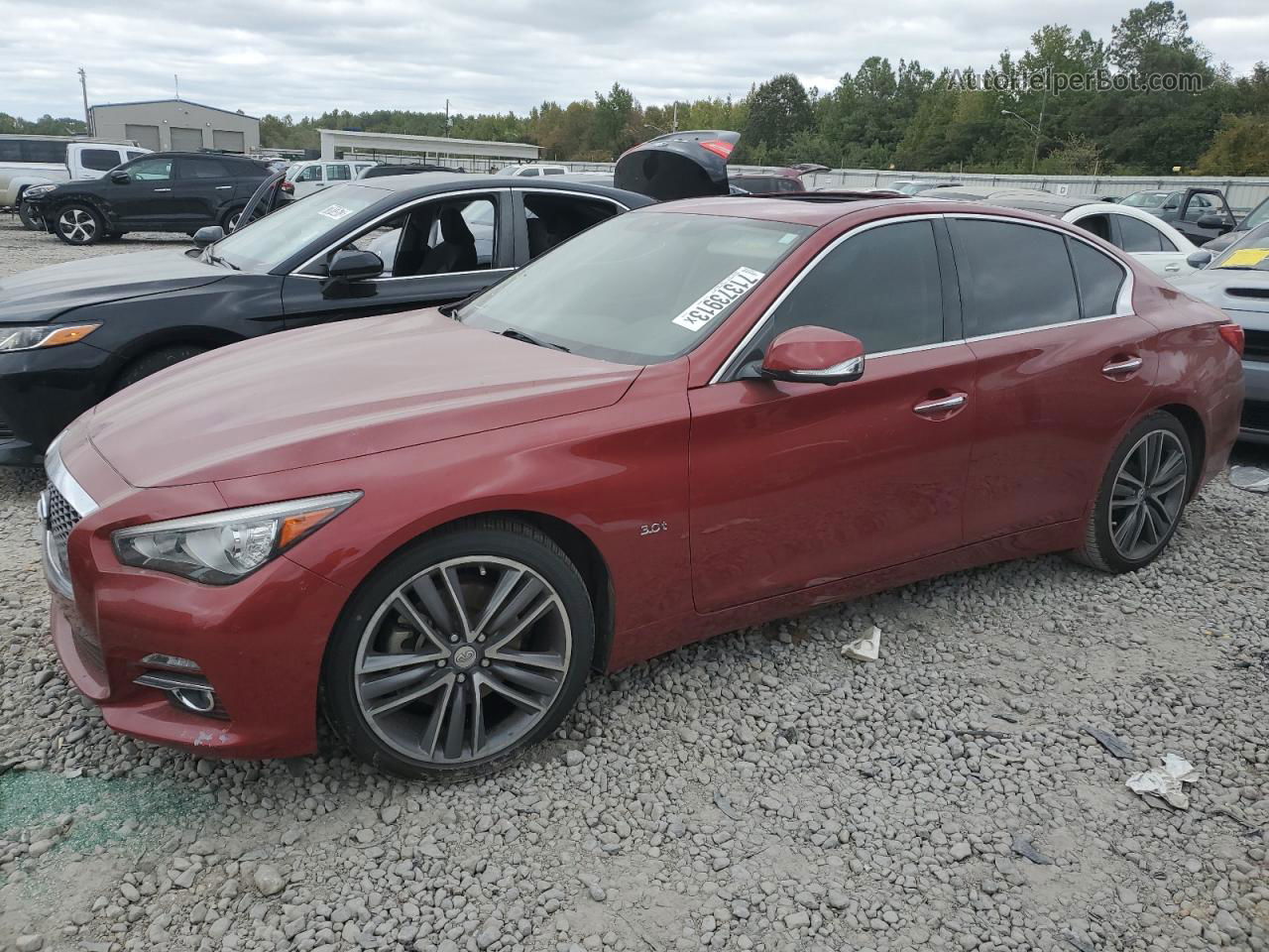 2016 Infiniti Q50 Premium Burgundy vin: JN1EV7AP9GM305840