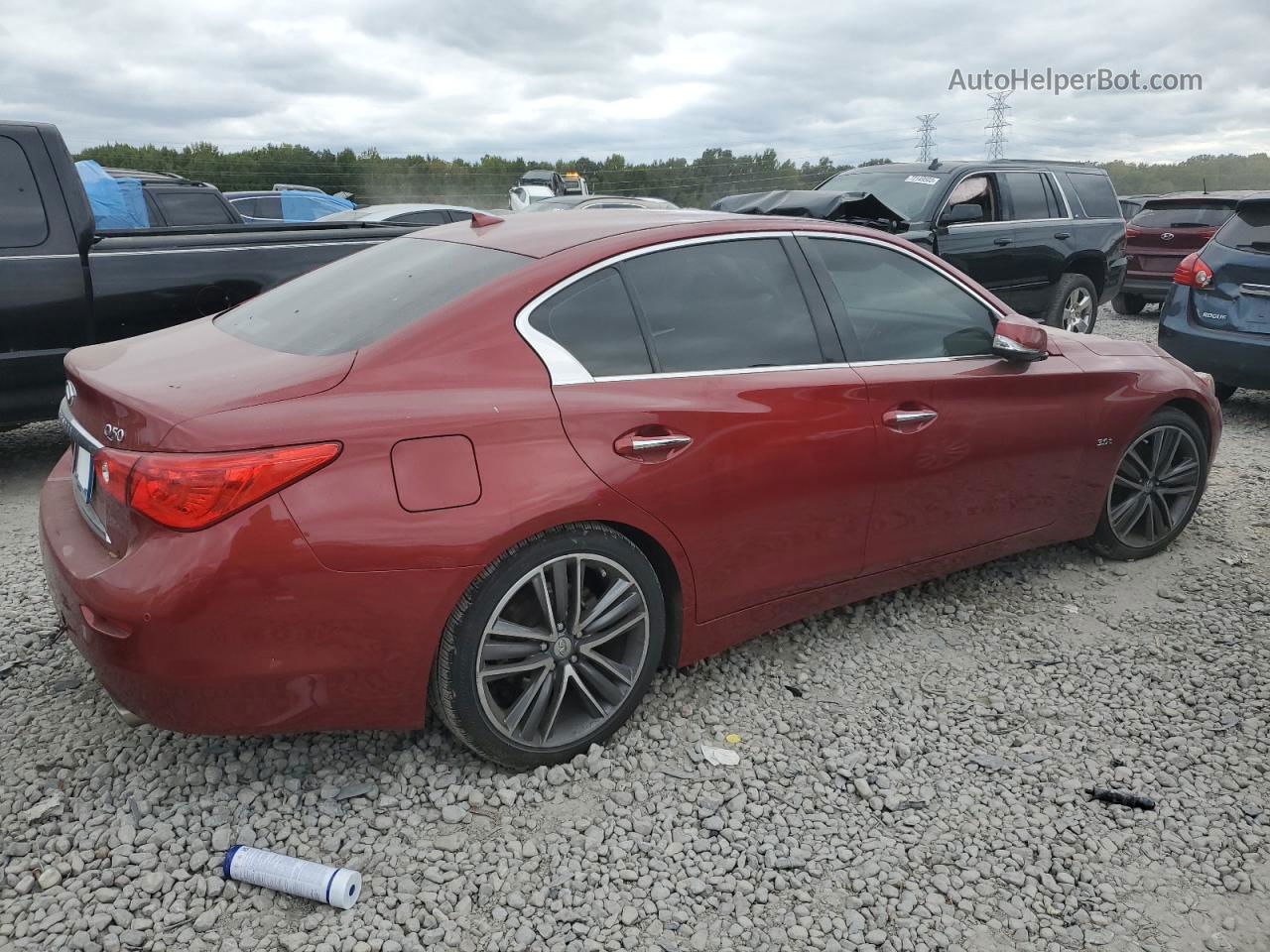 2016 Infiniti Q50 Premium Burgundy vin: JN1EV7AP9GM305840