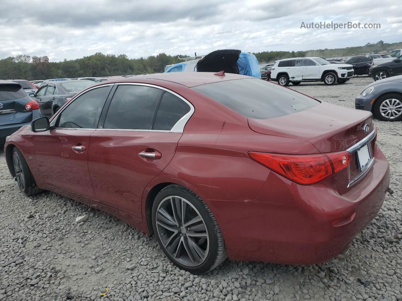 2016 Infiniti Q50 Premium Burgundy vin: JN1EV7AP9GM305840