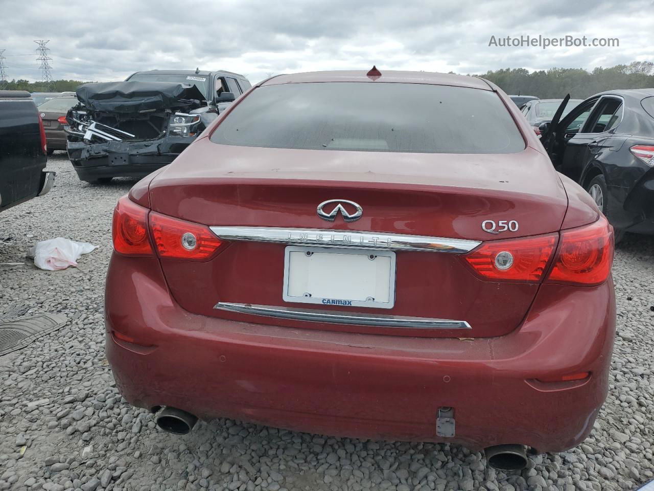 2016 Infiniti Q50 Premium Burgundy vin: JN1EV7AP9GM305840