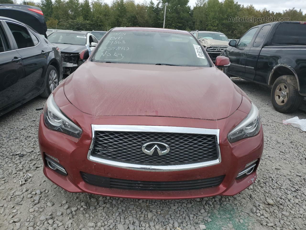 2016 Infiniti Q50 Premium Burgundy vin: JN1EV7AP9GM305840