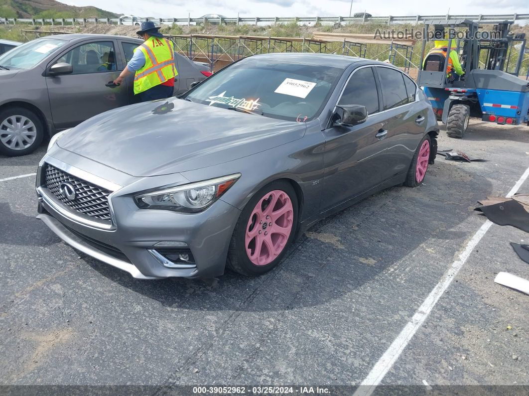 2018 Infiniti Q50 3.0t Luxe Gray vin: JN1EV7AP9JM351112