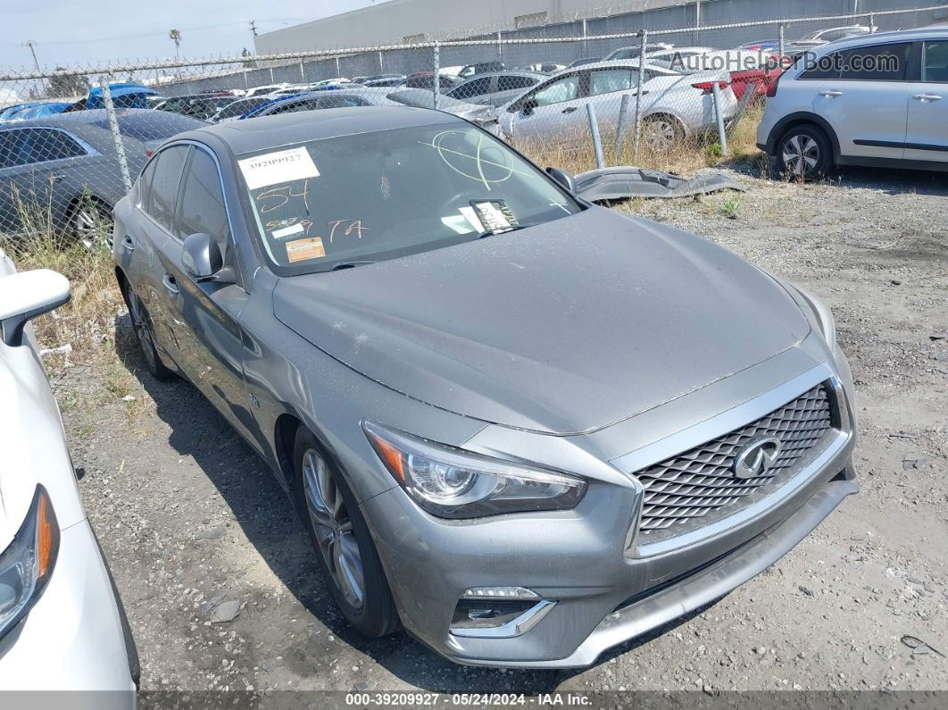 2018 Infiniti Q50 3.0t Luxe Gray vin: JN1EV7AP9JM353992