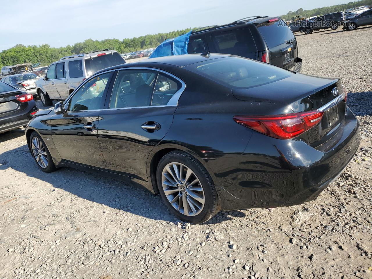 2018 Infiniti Q50 Luxe Black vin: JN1EV7AP9JM354236