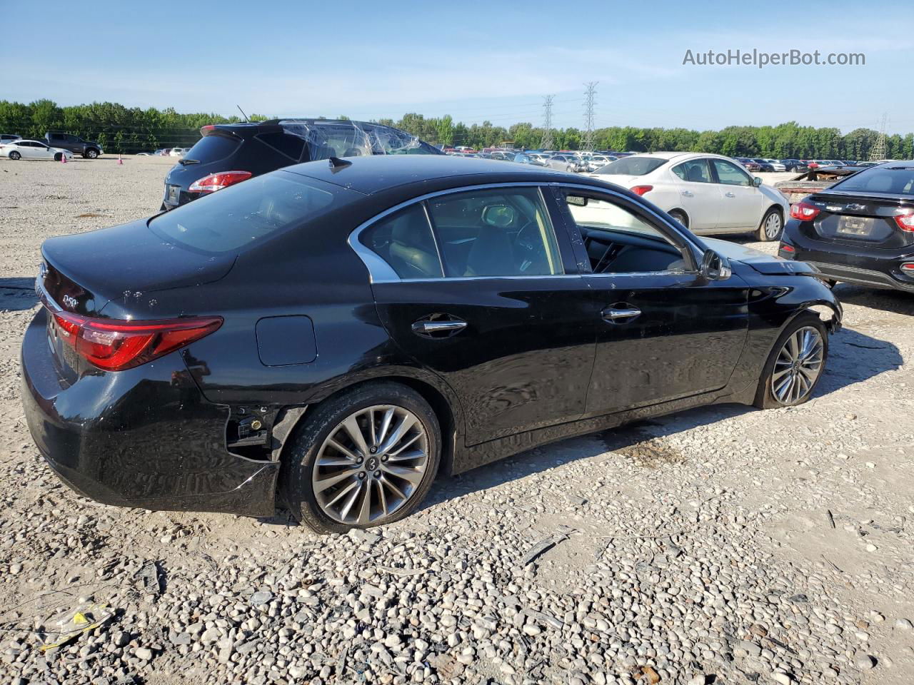 2018 Infiniti Q50 Luxe Black vin: JN1EV7AP9JM354236