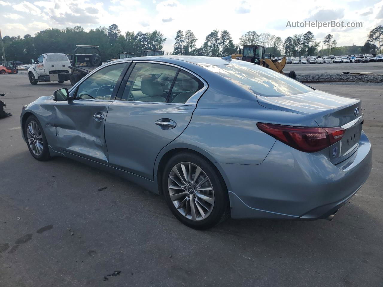 2018 Infiniti Q50 Luxe Blue vin: JN1EV7AP9JM354351