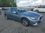 2018 Infiniti Q50 Luxe Blue vin: JN1EV7AP9JM354351