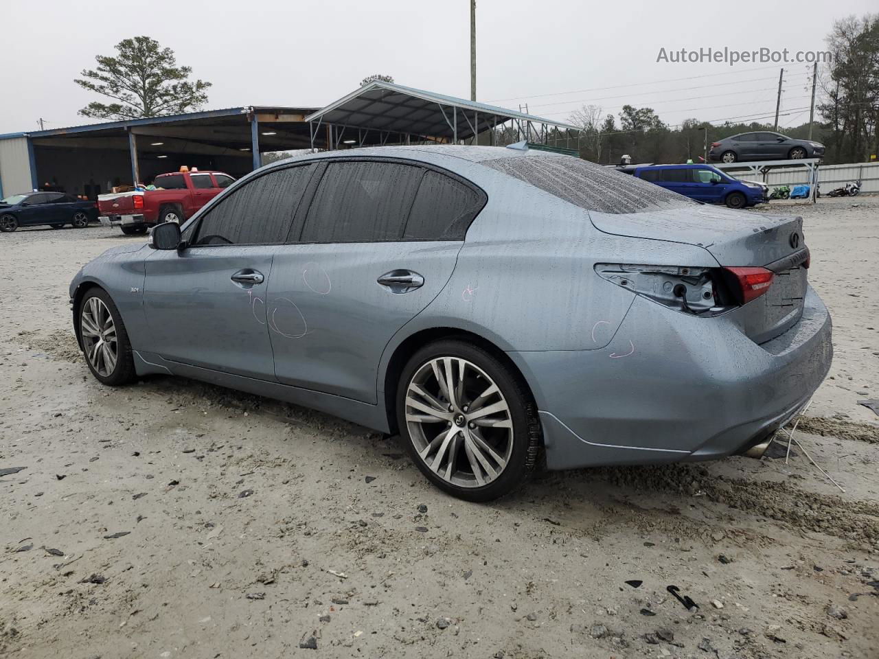 2018 Infiniti Q50 Luxe Gray vin: JN1EV7AP9JM355595