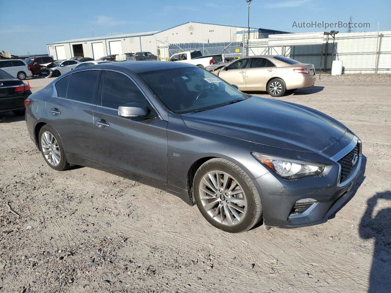 2018 Infiniti Q50 Luxe Gray vin: JN1EV7AP9JM356410