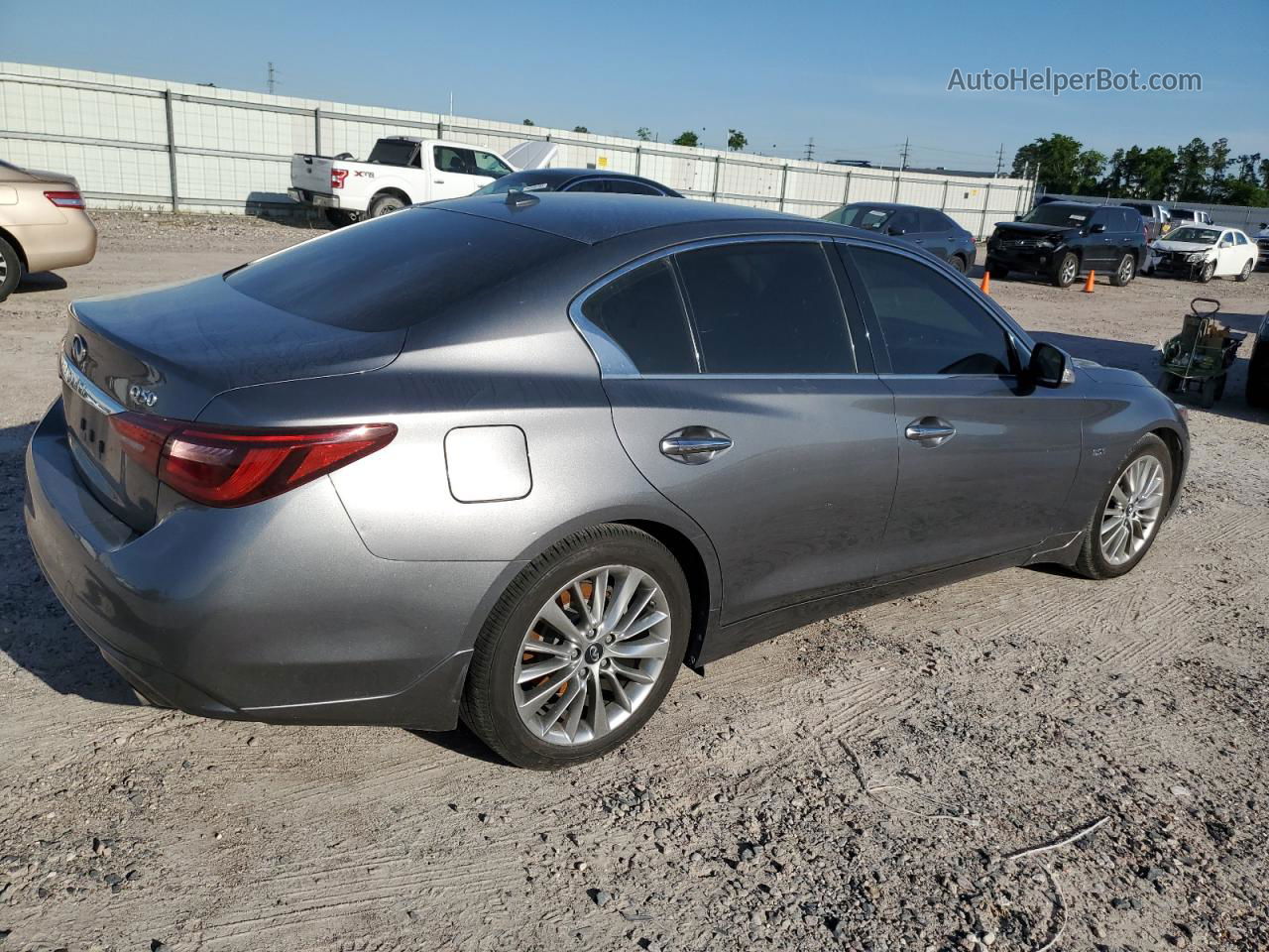 2018 Infiniti Q50 Luxe Gray vin: JN1EV7AP9JM356410