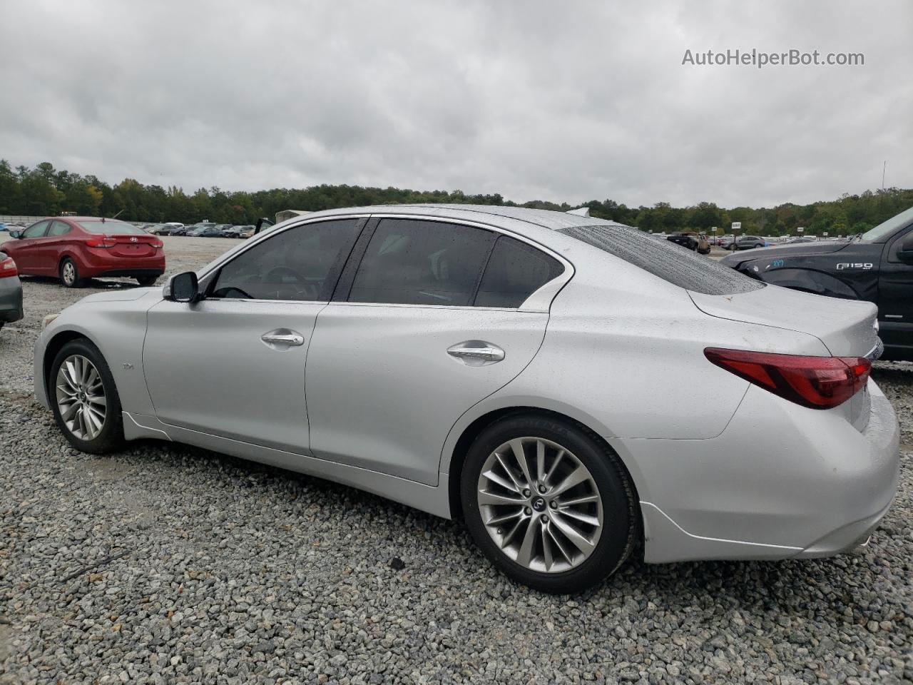 2018 Infiniti Q50 Luxe Silver vin: JN1EV7AP9JM356830