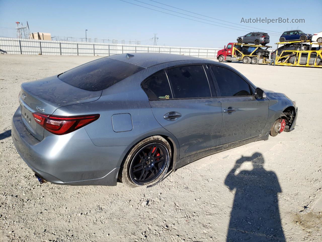 2018 Infiniti Q50 Luxe Blue vin: JN1EV7AP9JM358979