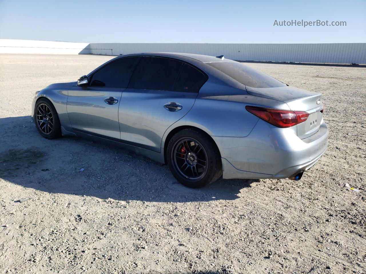 2018 Infiniti Q50 Luxe Синий vin: JN1EV7AP9JM358979