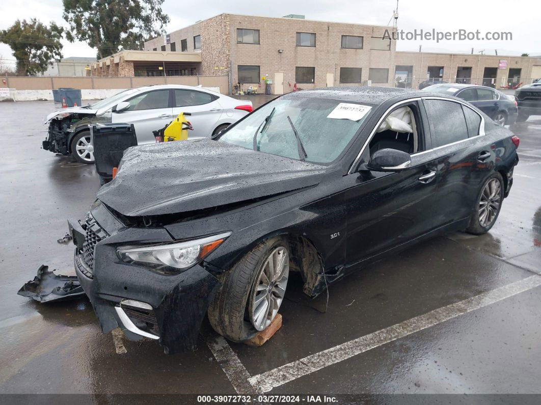 2018 Infiniti Q50 3.0t Luxe Черный vin: JN1EV7AP9JM361686