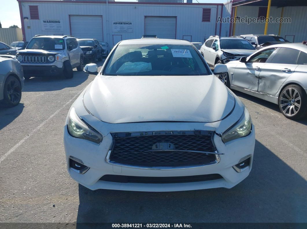 2019 Infiniti Q50 3.0t Luxe White vin: JN1EV7AP9KM512351