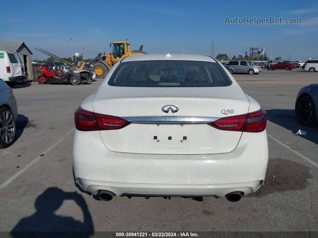 2019 Infiniti Q50 3.0t Luxe White vin: JN1EV7AP9KM512351