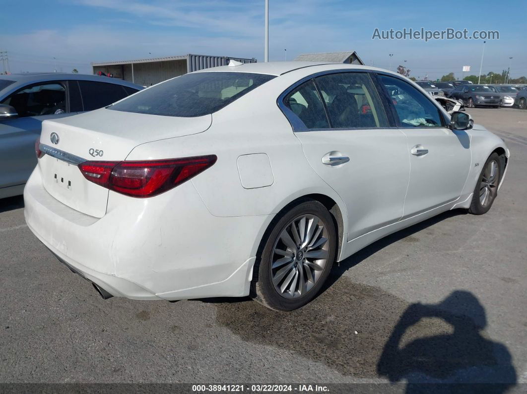 2019 Infiniti Q50 3.0t Luxe White vin: JN1EV7AP9KM512351