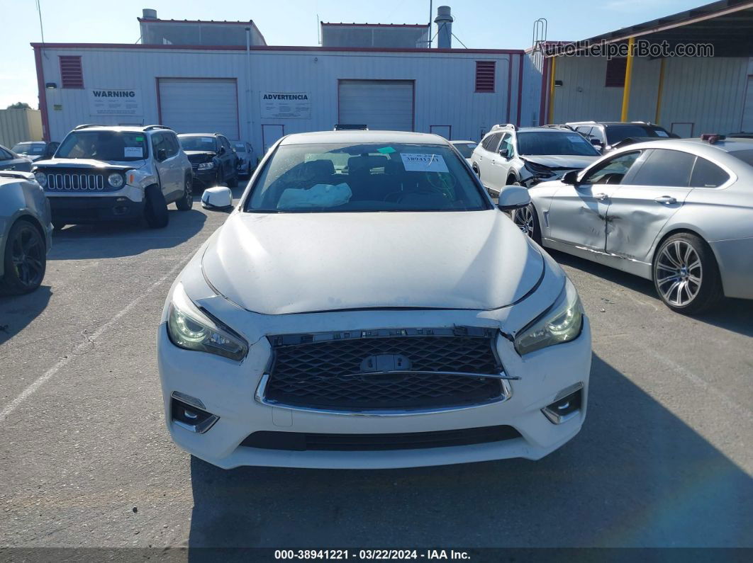 2019 Infiniti Q50 3.0t Luxe White vin: JN1EV7AP9KM512351