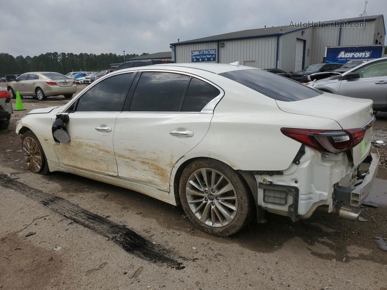 2019 Infiniti Q50 Luxe White vin: JN1EV7AP9KM513077