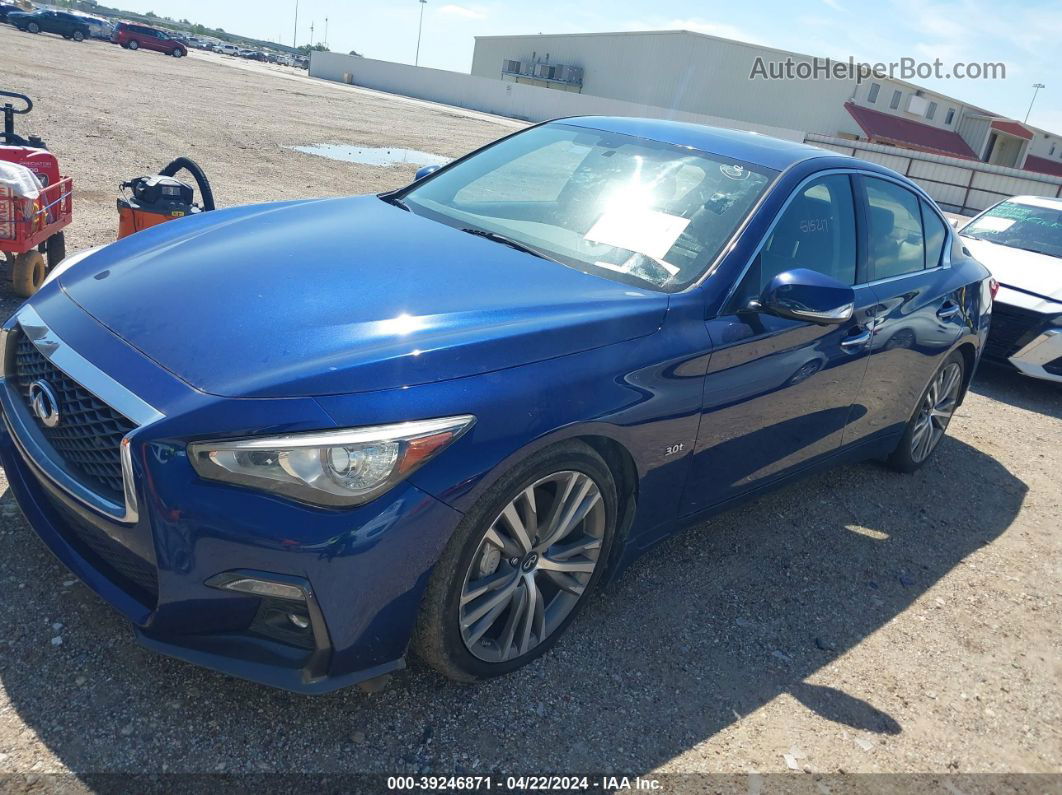 2019 Infiniti Q50 3.0t Sport Blue vin: JN1EV7AP9KM515217