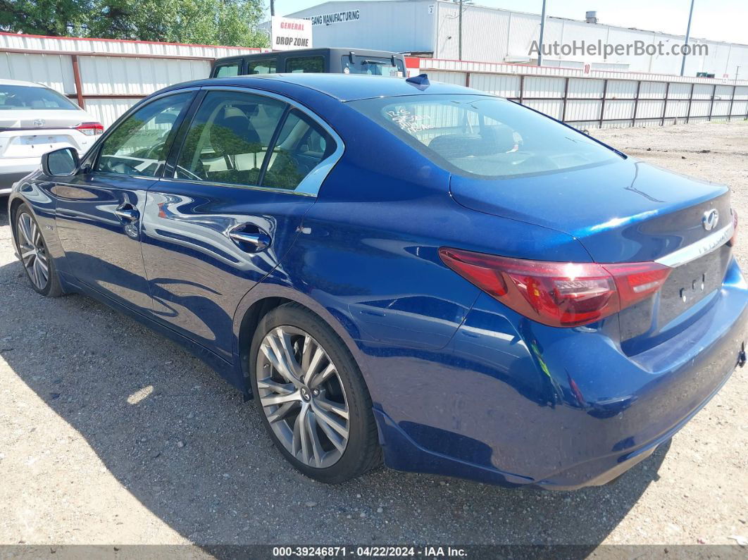 2019 Infiniti Q50 3.0t Sport Blue vin: JN1EV7AP9KM515217