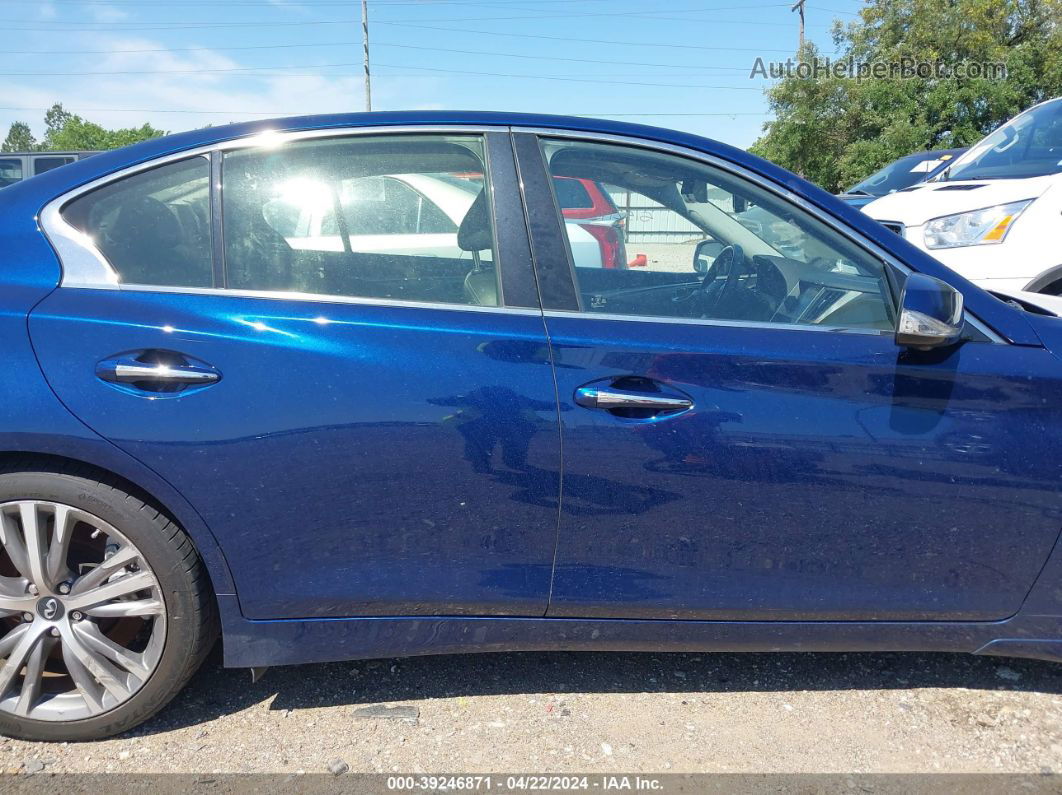 2019 Infiniti Q50 3.0t Sport Blue vin: JN1EV7AP9KM515217