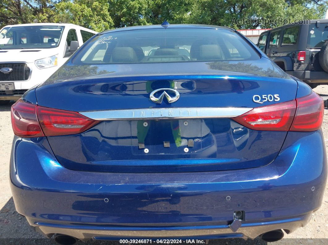 2019 Infiniti Q50 3.0t Sport Blue vin: JN1EV7AP9KM515217