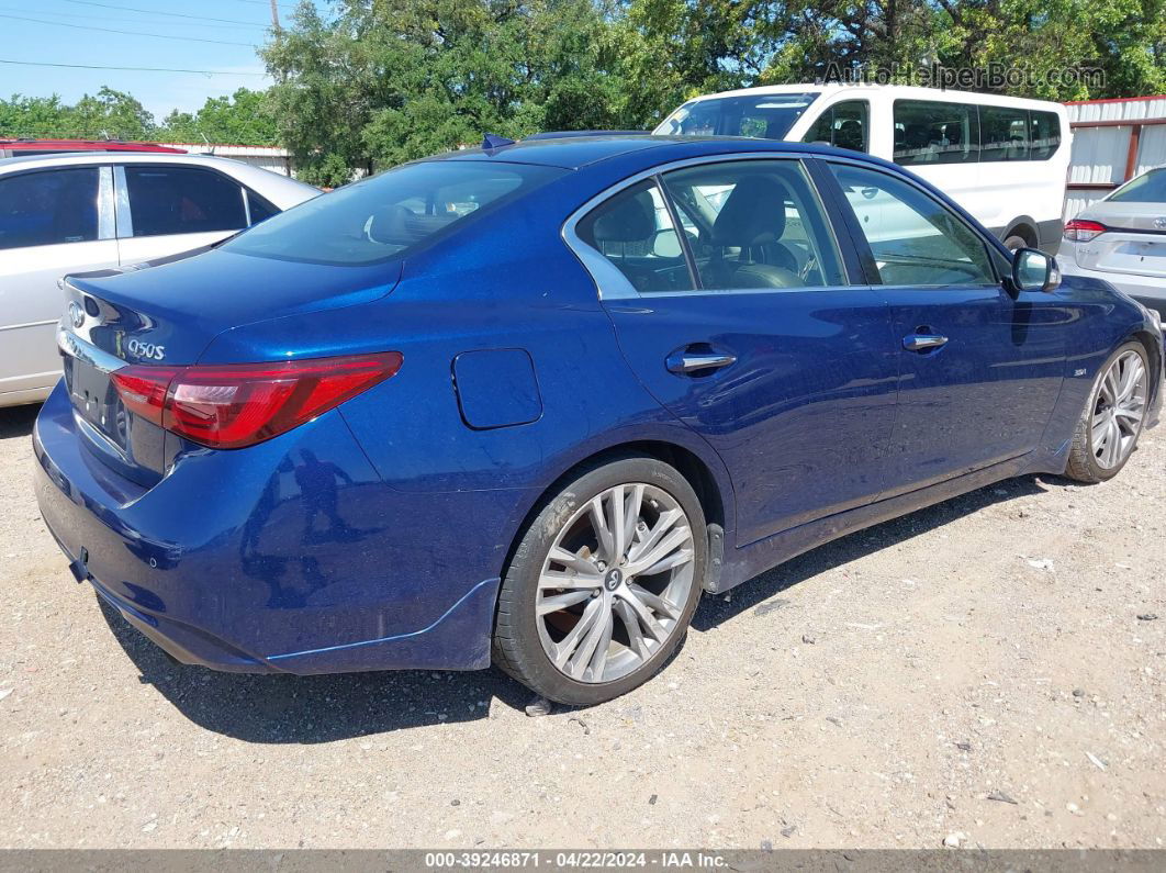 2019 Infiniti Q50 3.0t Sport Blue vin: JN1EV7AP9KM515217