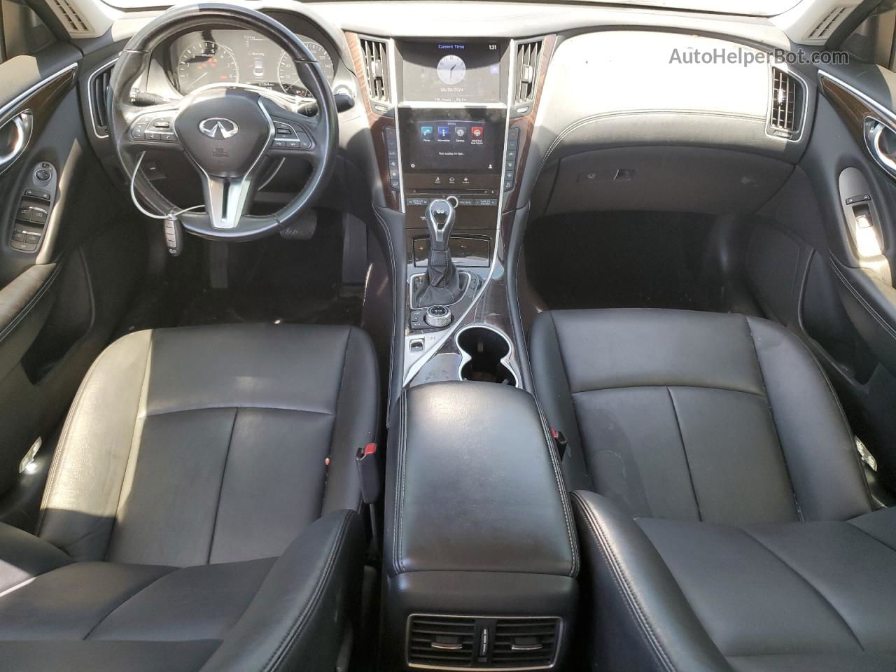 2019 Infiniti Q50 Luxe White vin: JN1EV7AP9KM515864